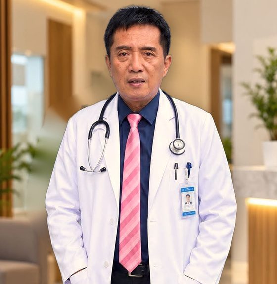 Portrait of Dr. Dylan Thor Pablo R. Rullan in a white coat