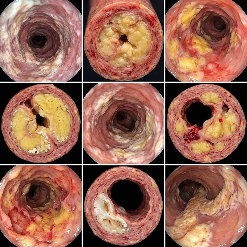 Illustration of arteries narrowed by plaque build-up